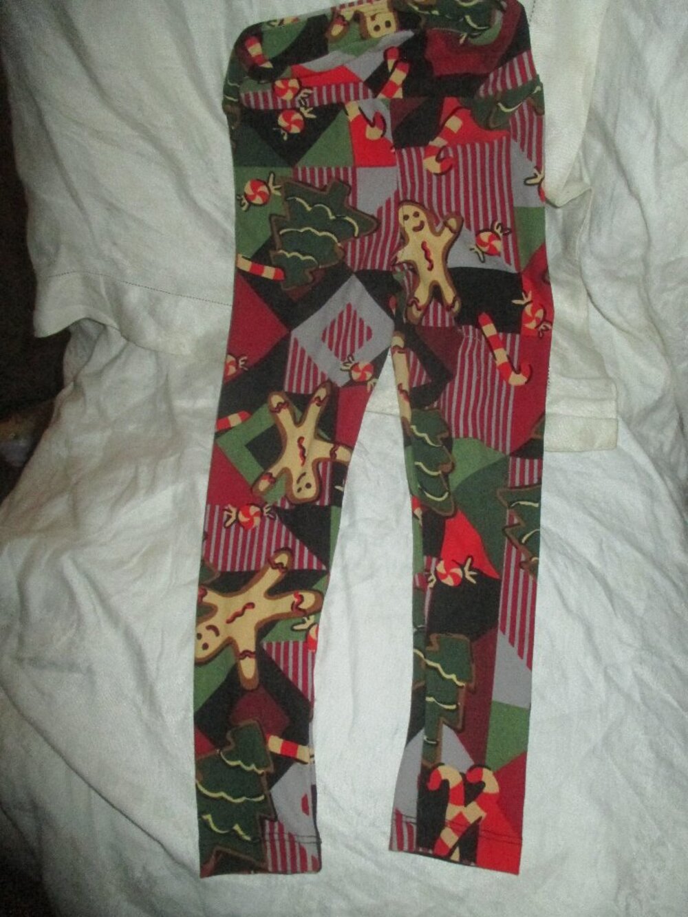Lula Roe Toddler Girls Kids’ S/M Leggings Christmas Holiday Print 2T-4
